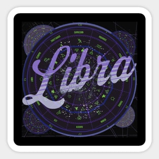 Libra Zodiac Astrology Sticker